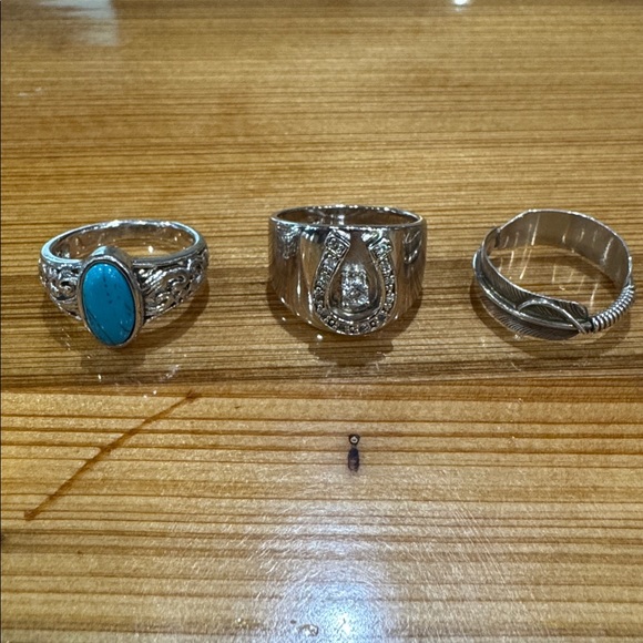 Sterling Silver/Turquoise Rings size 7 - Picture 2 of 9